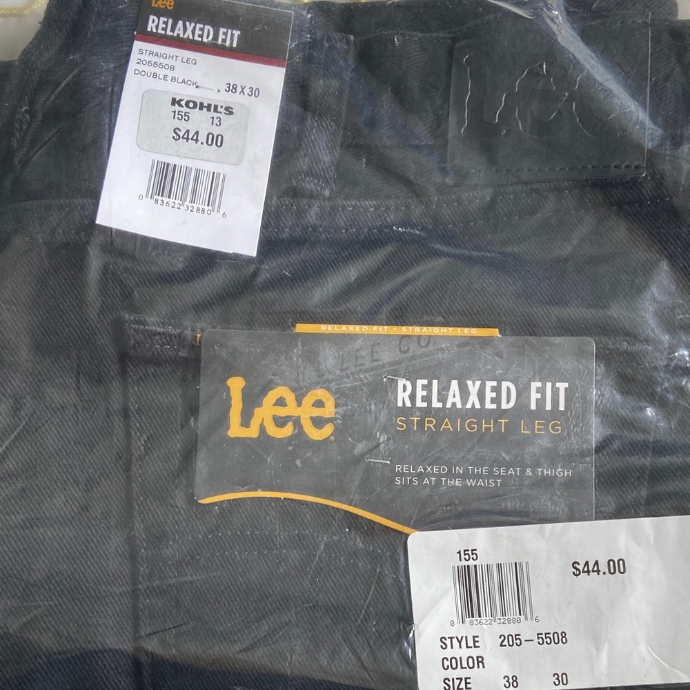 Lee Men's Relaxed Fit Straight Leg Jeans - Double Black